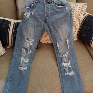 Distressed jeans